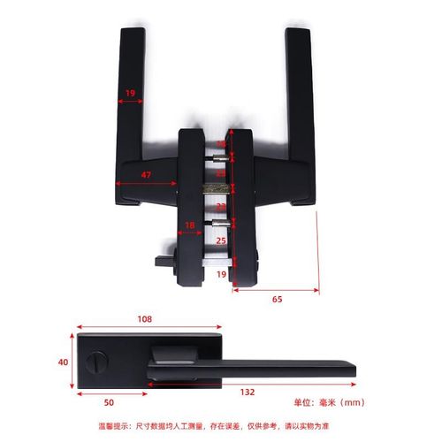 极窄平开门锁小马丁款极简玻璃铝合金窄边门锁浴室卫Y生间通用把