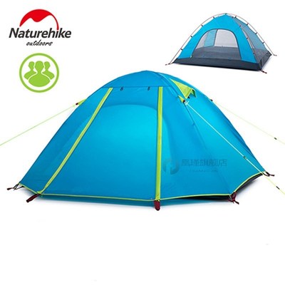 3-4 Persong Camping Tent Double Layers Aluminum Rod 3 Season