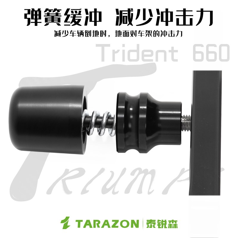 TARAZON适i配凯旋三叉戟Trident660防摔球EP保险护杠改装件