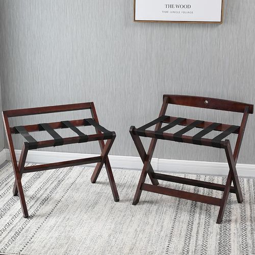 酒店家具实木e行李架酒店用行李柜宾馆家用卧室折叠收纳架子置物