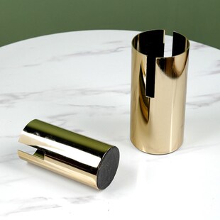 北欧轻奢大c理石花瓶摆件客厅玄关不锈钢花器别墅高级感装饰品摆