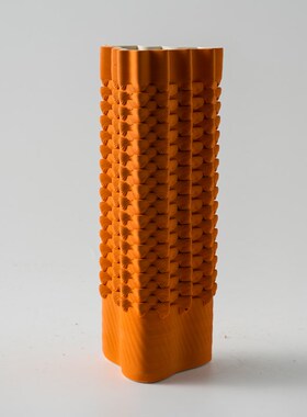 现代简约创意家居软装饰品3D打印陶瓷花瓶橘N黄色系花器插干花摆