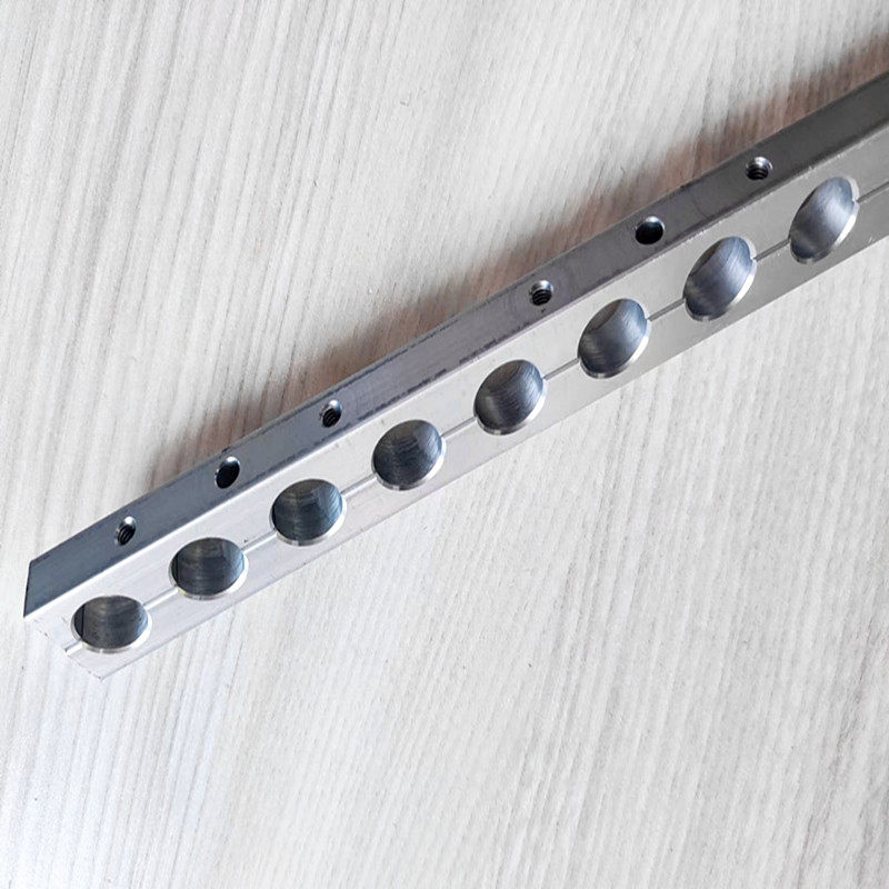 铝合金长条多孔管夹气管路固定连孔支架长方形多联孔管卡铝条卡座