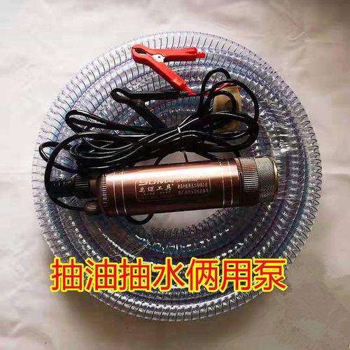 抽油泵抽水泵12v24v220v大功率150W抽柴油洗车泵潜水泵