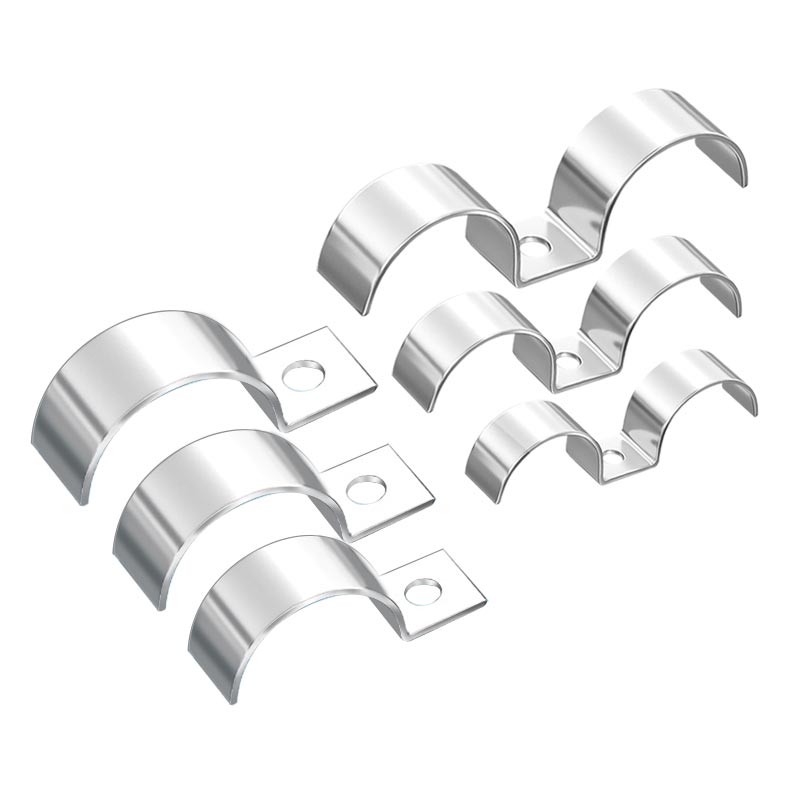 304不锈钢P型单边管卡半u边码单孔骑马卡仪表卡M型双边管夹水管扣