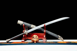 龙泉手工一体锻打高锰钢戚家刀长款苗家戚家刀武术训练表演未开刃