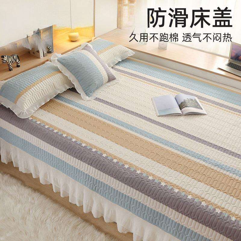 2025新款床盖三件套2023新款全棉床罩榻榻米专用床单炕盖四季通用