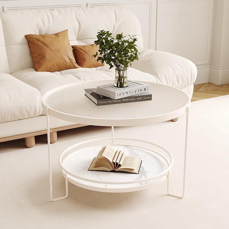 北欧网红极简客厅家用圆形玻璃茶几现代小户型小茶台轻奢茶桌