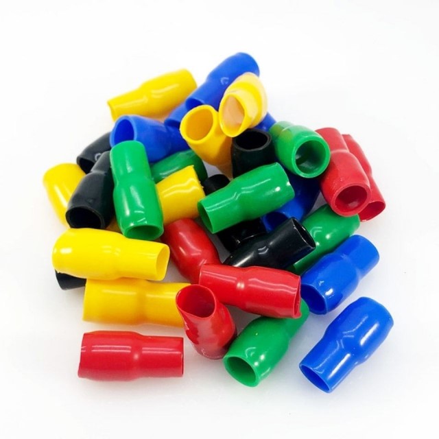 裸端子绝缘软护套电线铜鼻子保护套管V10/16/25平方电缆色套