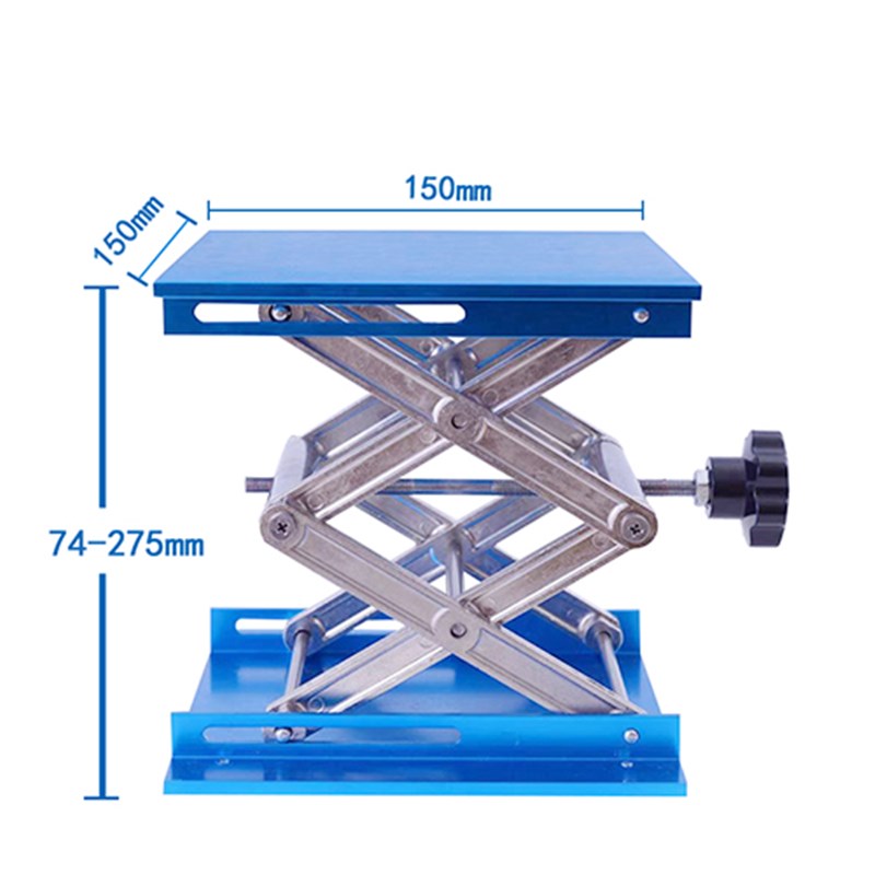 实验室简易升降台手动不锈钢便携式氧化铝水平仪升降平台小型家用