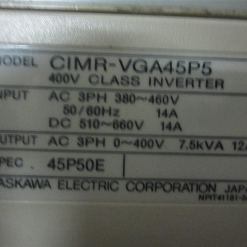 安川专用变频器 676VG3 CIMR-VGA45P5 380V 5.5KW 现货