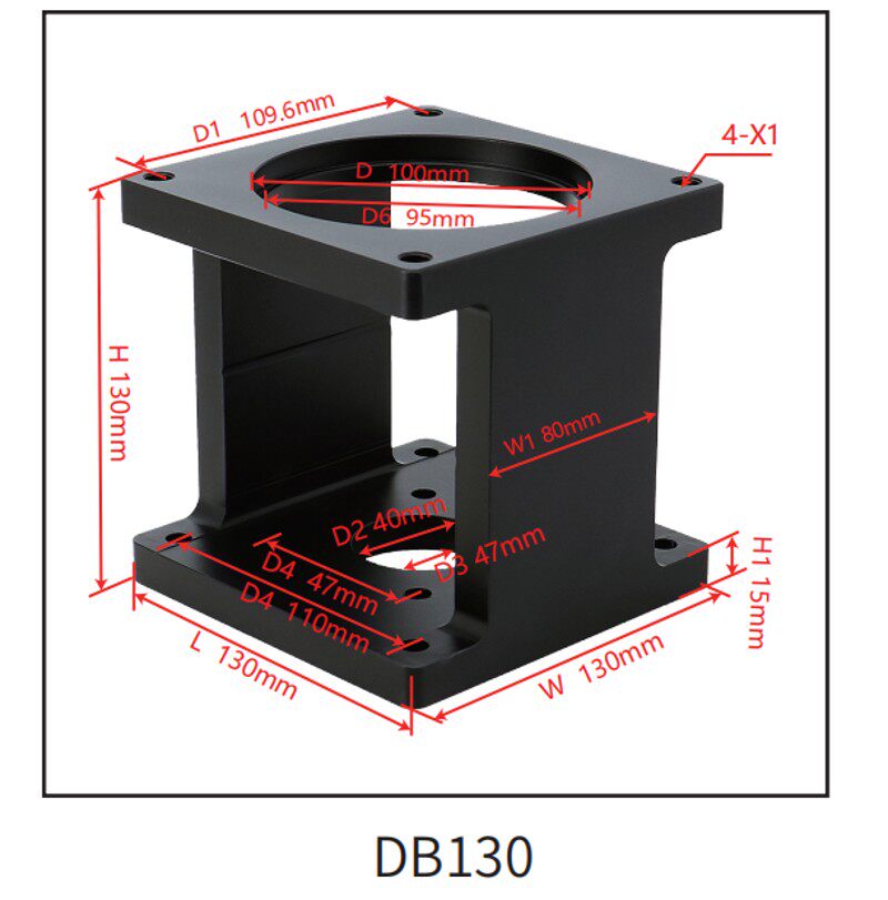 步进伺服电机支架57 60 80 86 110130固定支架卧式安装支撑座铸铝