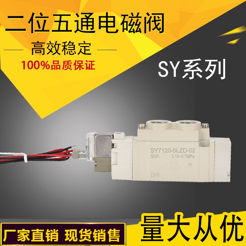 气动电磁阀SY5120/5220/5320-4/5/6LZ/LD/LZE/LZD-01-C4-C6-C8/GD