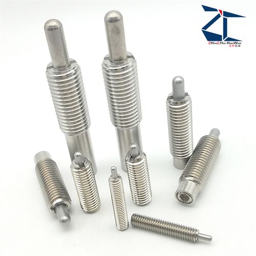 PJLSW12-10不锈钢弹簧柱塞 超轻载分度销顶丝缓冲器(ZC201-4-1H)
