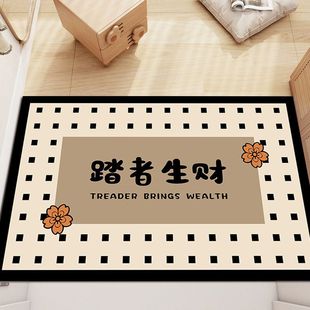 硅藻泥地垫现代简约方格卫生间浴室吸水速干脚垫家用厕所防滑