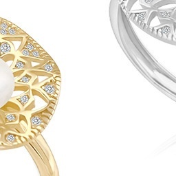 S925纯银天然珍珠戒指女小众设计款轻奢高级感开口指环DIY银戒托