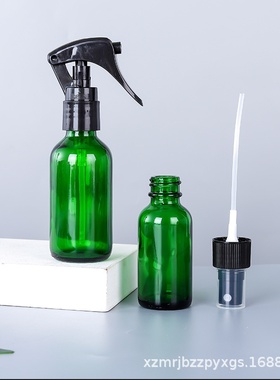 波士顿精油瓶30ml60ml滴管瓶喷雾瓶乳液瓶绿色避光瓶化妆品分