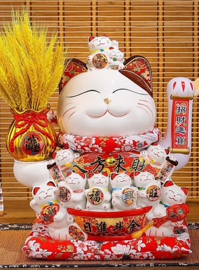 工厂直销2025新款摇摇生财招财猫自动摆件商业礼品生意兴隆