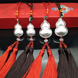 足银999银葫芦车挂车饰足银福禄挂件金葫芦礼品旅游活动纪念礼品