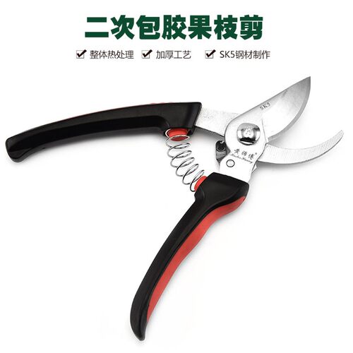 黄师傅果树枝剪sk5修枝剪刀防滑包胶整枝剪省力园艺园林剪花枝剪