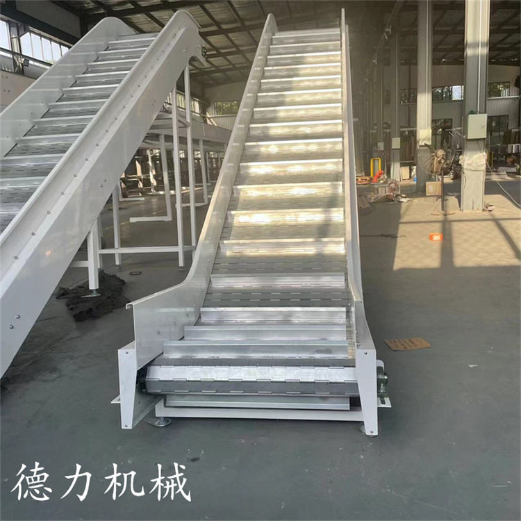 链板输送机升降卸货食品链板机移动式小型食品链板输送机