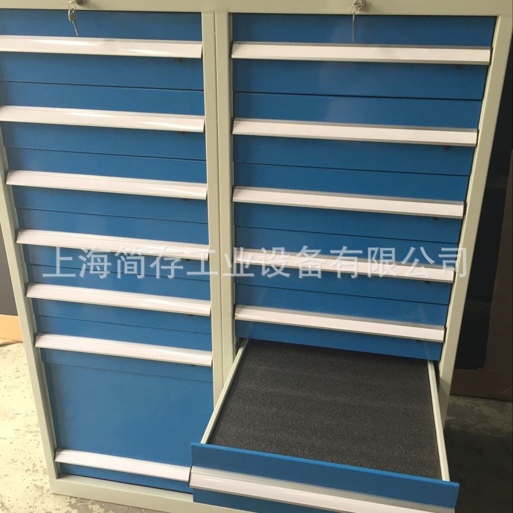 简存双列抽屉式工具柜 组合工具车移动工具车 多功能储物工具柜