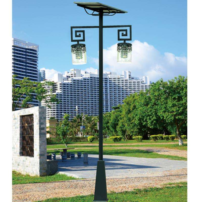 3米太阳能庭院灯现代景观灯欧式小区景区单双头LED庭院灯
