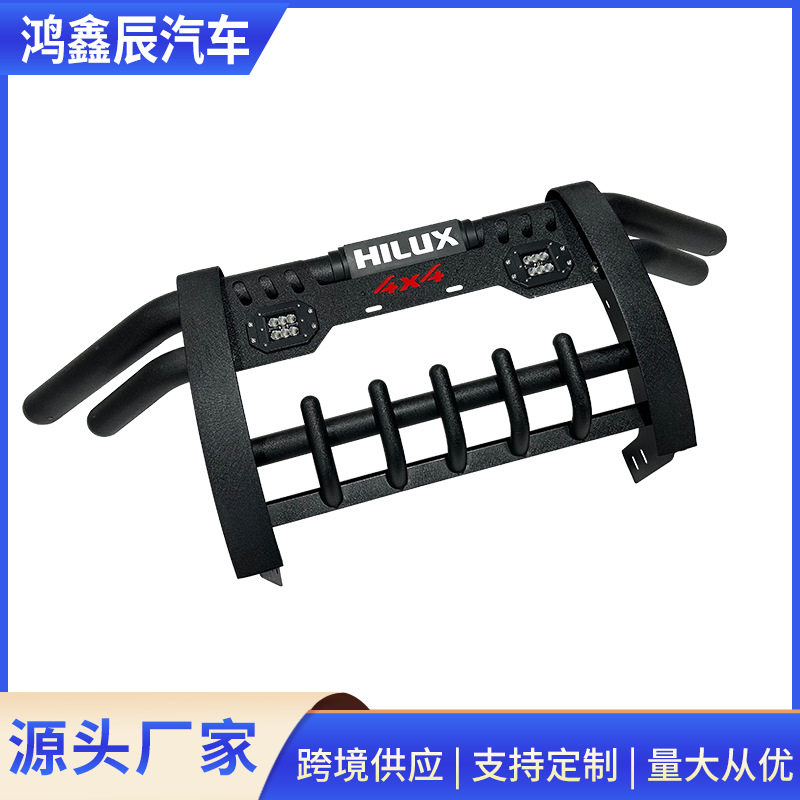 厂家供应改装配件防撞前杠 跨境越野车带灯保险杠皮卡车优雅前杠