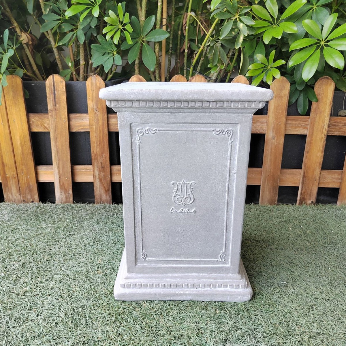 简约款庭院工艺品摆件方形花盆植物种植箱浅灰色-6