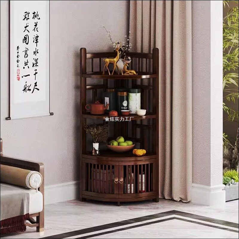 转角中古角柜墙角柜置物架厨房三角柜小尺寸靠墙90角落柜矮柜度直