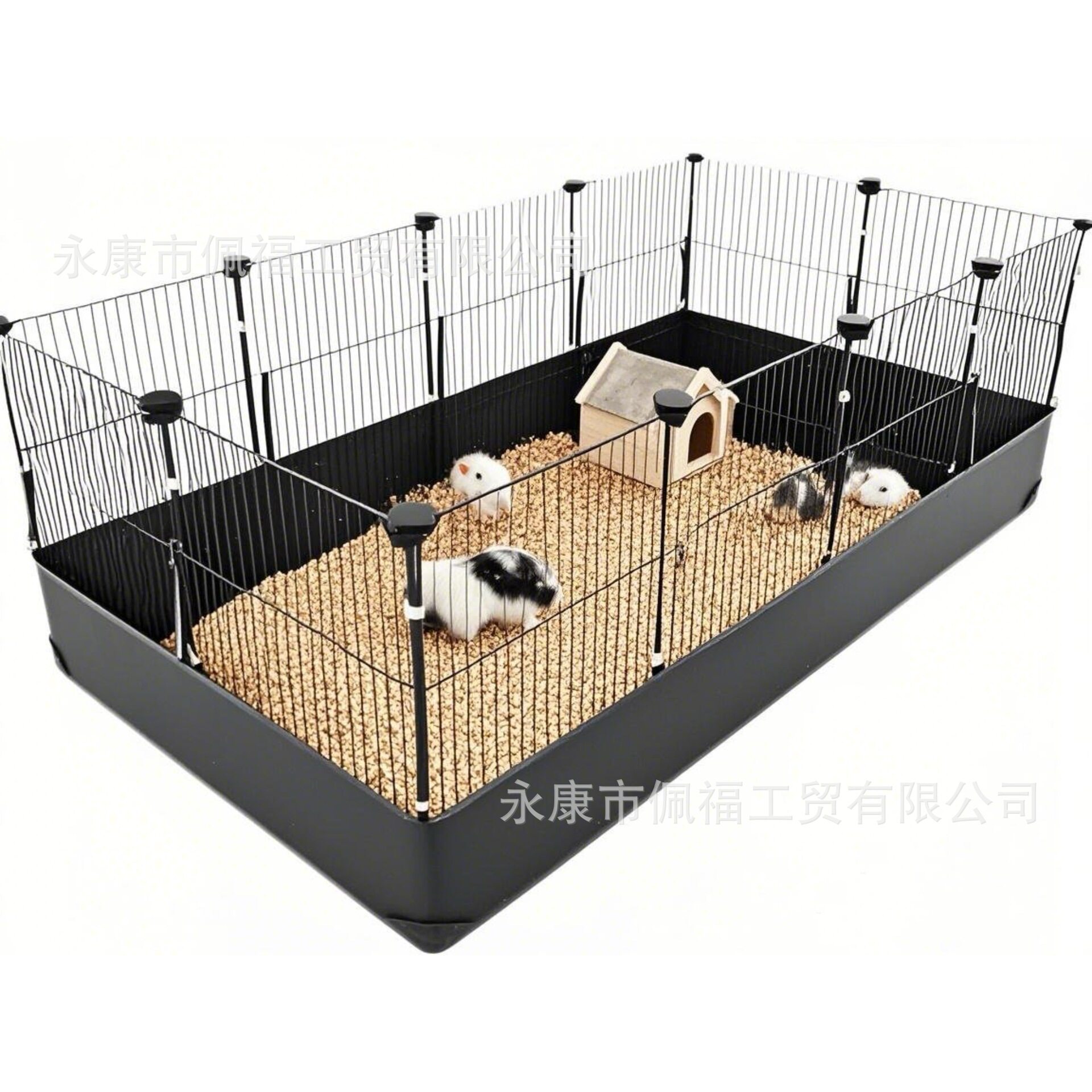跨境电商兔子荷兰猪仓鼠小宠物带防水布垫子窝笼子组装宠物围栏