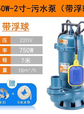 化粪池排污抽粪机 高扬程污水泵潜水泵220v 农用灌溉抽水机