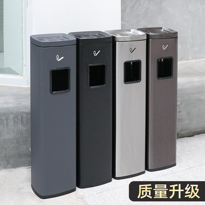 烟灰缸垃圾桶一体大号大容量不锈钢灭烟灰柱 酒店大堂商用吸烟柱
