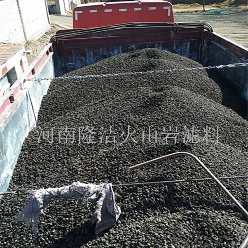 内蒙火山岩滤料 2019大量销售 黑色1-2cm人工湿地火山岩