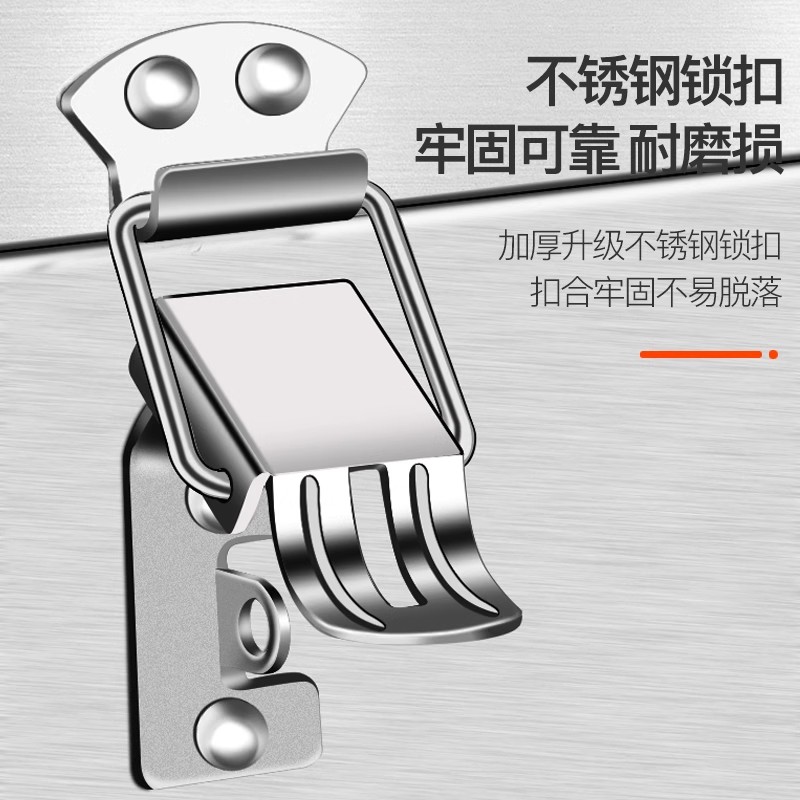 不锈钢工具箱家用五金收纳箱大容量车载铁皮箱子加厚铁盒特大号