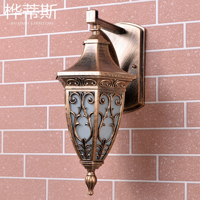 欧式美式防水防锈铝材户外壁灯