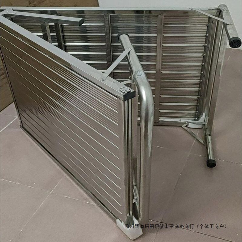 不锈钢折叠床办公室加厚加固午休午睡收纳轻便简易单人床拼接床板