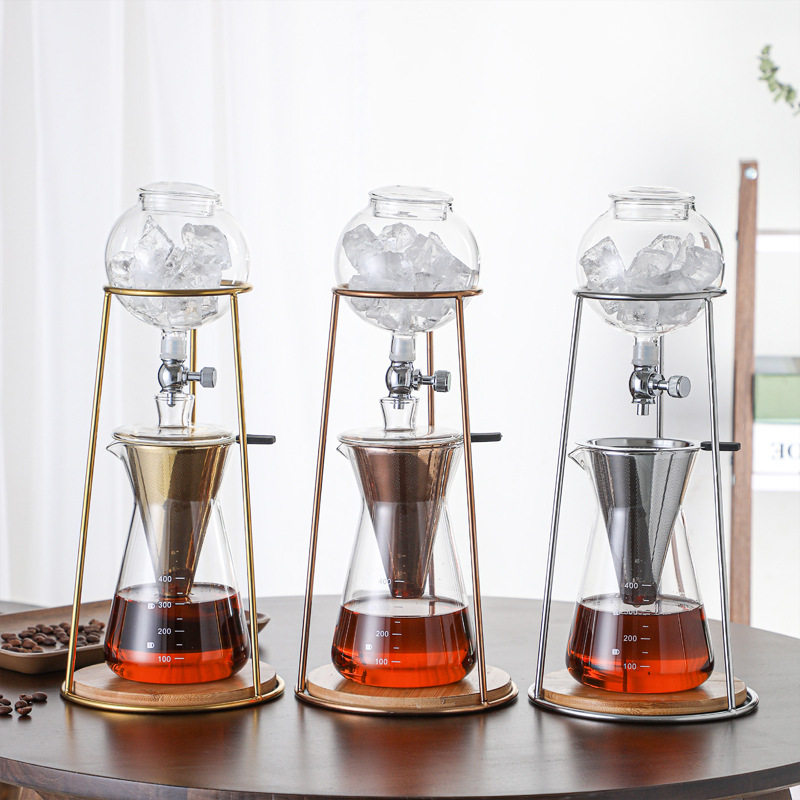 冰滴咖啡壶茶壶支架套装冰滴家用滴漏式液压手冲冰酿机冷萃茶滴壶