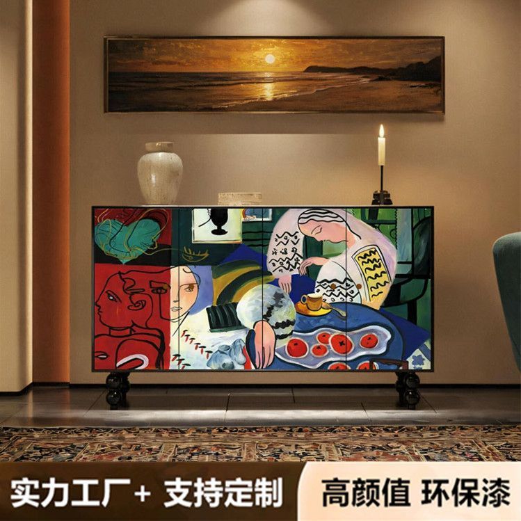法式实木艺术抽屉餐边柜