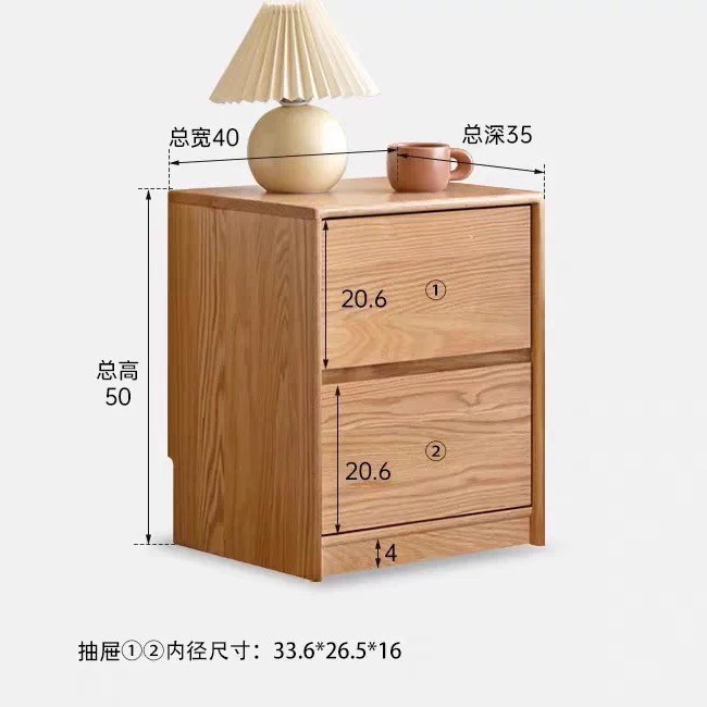 厂家直销全实木床头柜橡木储物柜简约床头收纳柜北欧置物柜新款特