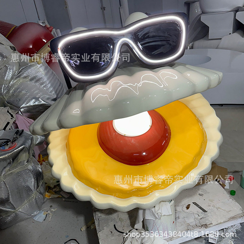 玻璃钢创意动态转动眼镜门头灯箱发光广告招牌店铺引流装饰摆件