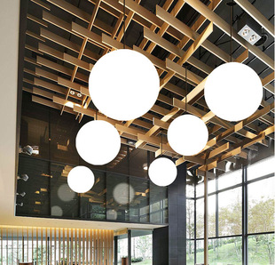 美甲店铺商用餐厅客厅圆球吊灯装饰型简约网红球形灯led泡泡吊灯