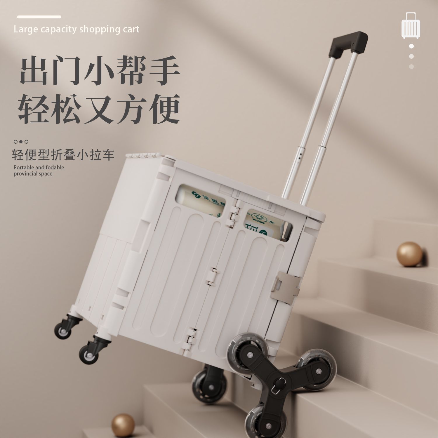 拖车小推车折叠购物车快递取买菜小拉车便携拉杆车轻便家用手拉车