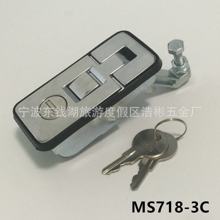 供应电柜平面锁弹跳锁MS718-3C配电箱门锁杠杆锁