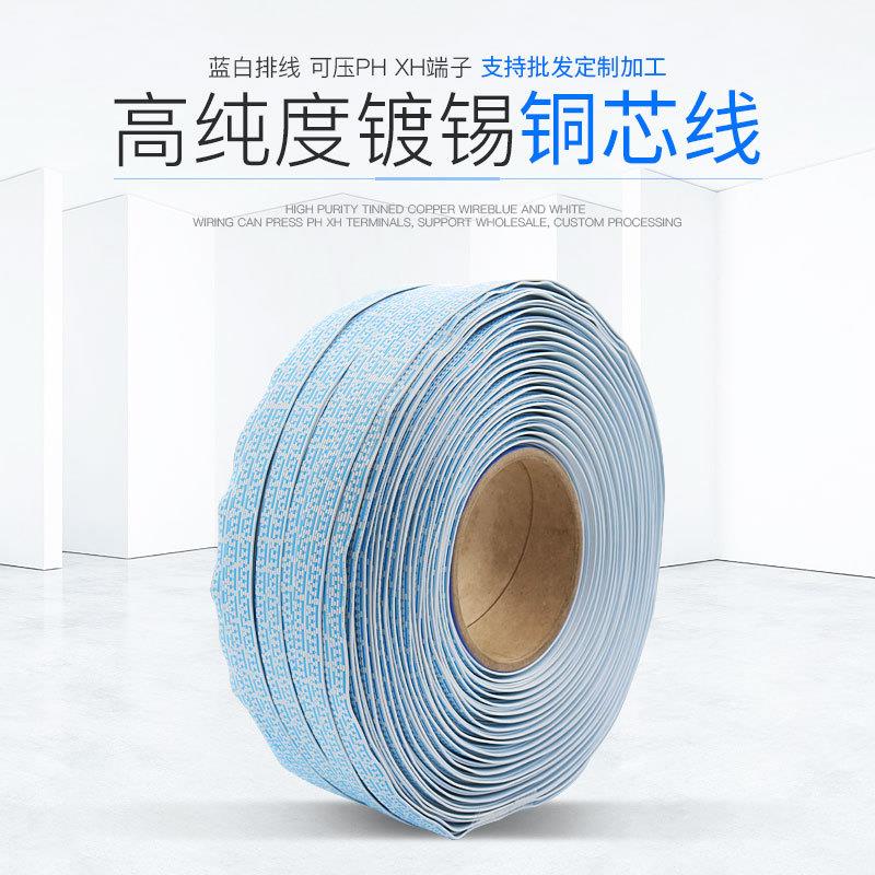 UL2468蓝白排线12排24AWG电控锁线导体11根0.12mm快递柜专用图片
