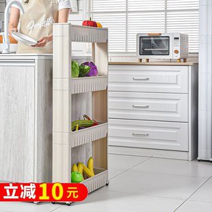 厨房窄边置物架卫生间门后收纳架冰箱夹缝小柜子超窄12cm宽小推车
