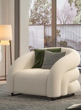 fLE轻奢单人沙发椅卧室阳台懒人沙发小户型客厅北欧单椅休闲网红