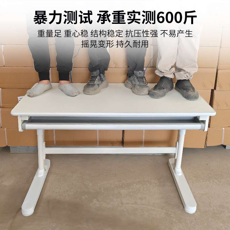 儿童学习桌中小学生写字桌家用电脑桌子可升降实木书桌学习桌