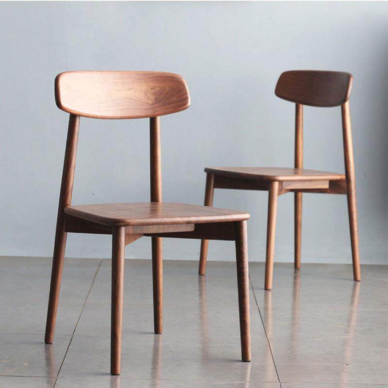 北欧实木家用小户型现代简约樱桃木餐椅电脑靠背椅日式书桌椅子