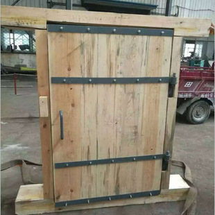 矿用木质无压风门 轻便阻燃防漏风 井下落叶松自动风门